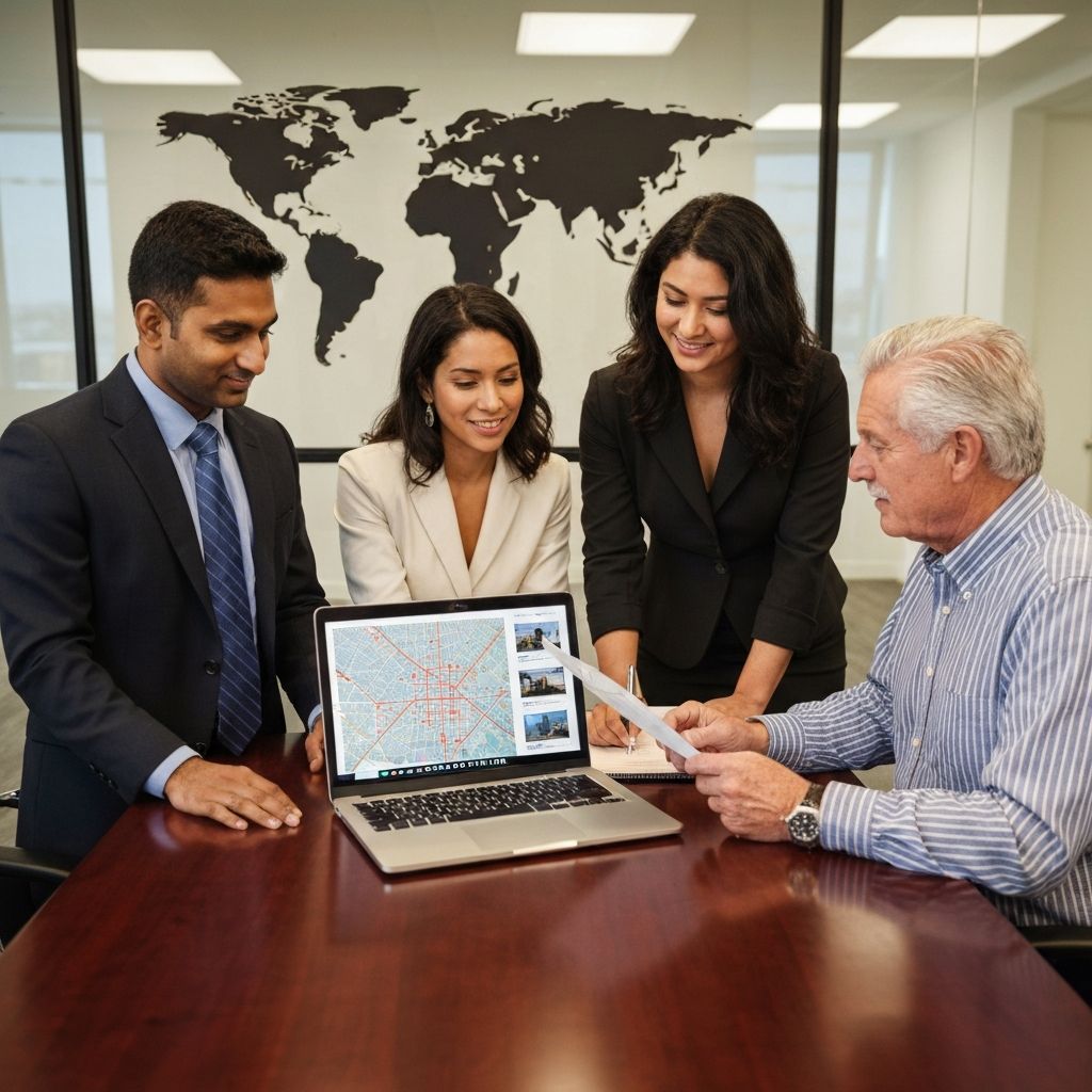 International investors reviewing Indianapolis real estate investment opportunities