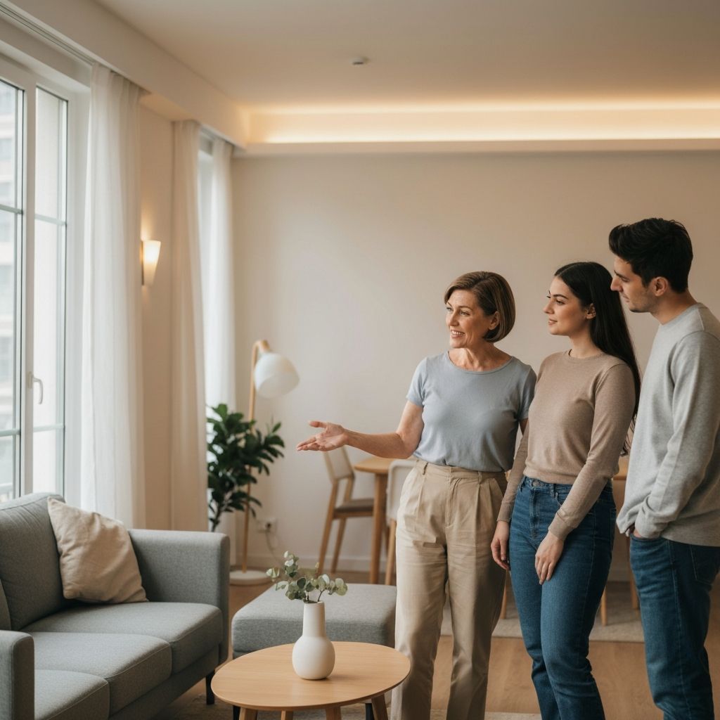 Landlord showing property