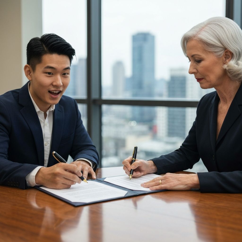 Tenant signing residential lease agreement in Indianapolis